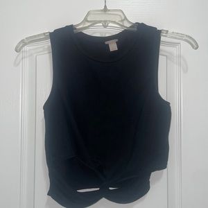 WOMENS LARGE TWIST FRONT CROP TOP